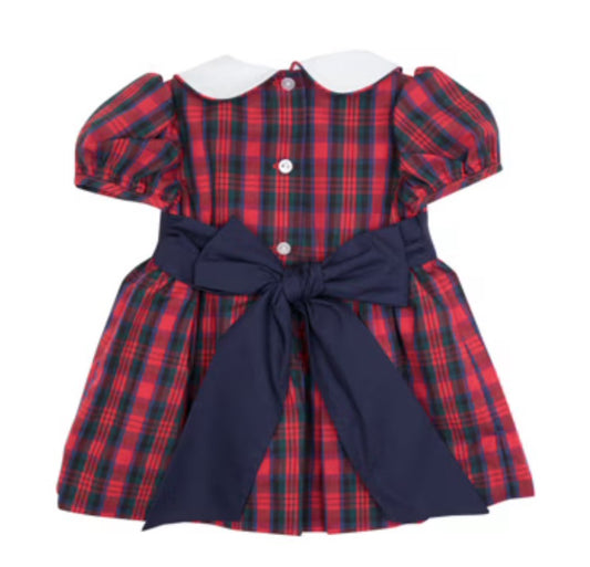 S/S PELHAM MANOR PLAID CINDY LOU SASH DRESS