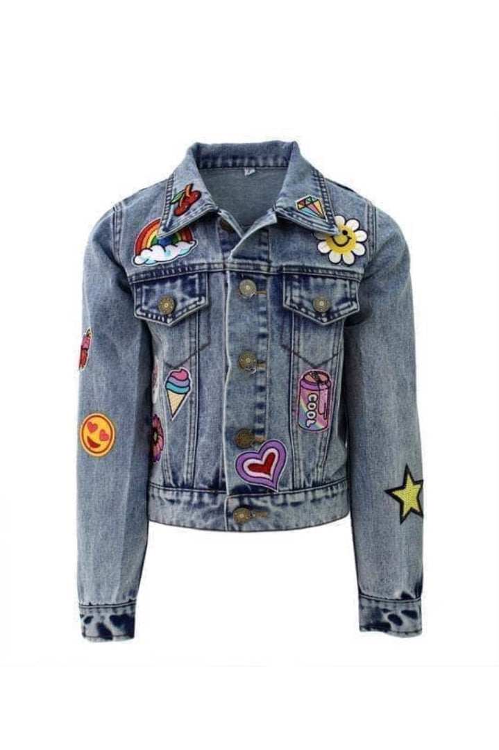 L/S PATCH JEAN JACKET