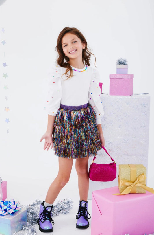 NEW SHIMMER TINSEL PARTY SKIRT