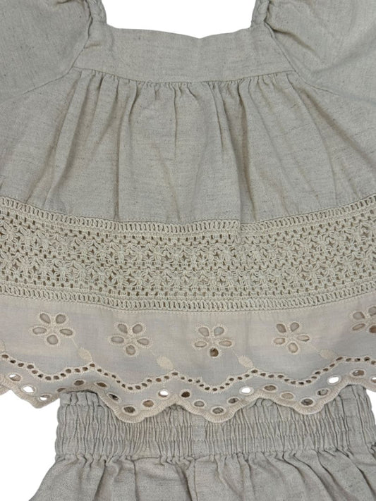 S/S EYELET TOP & PANTS