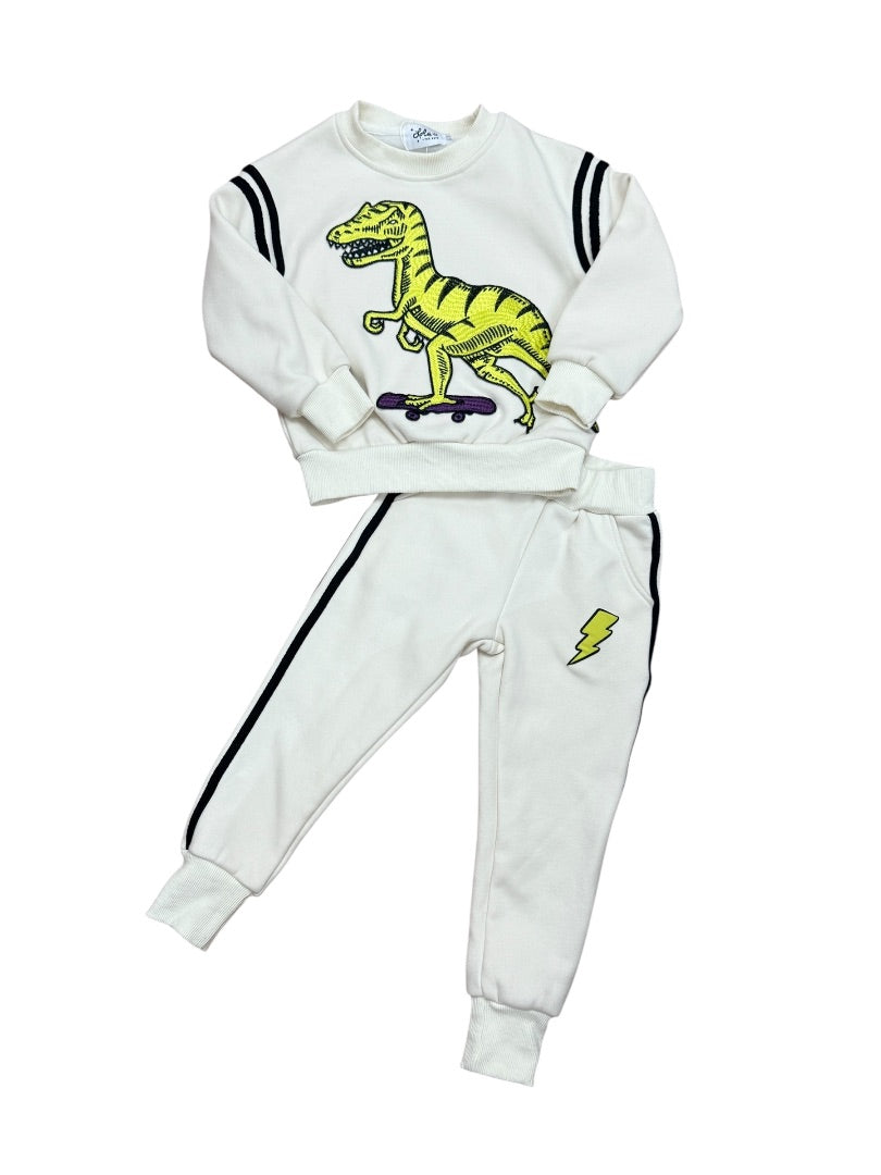 L/S DINO SWEATSHIRT & SWEATPANTS