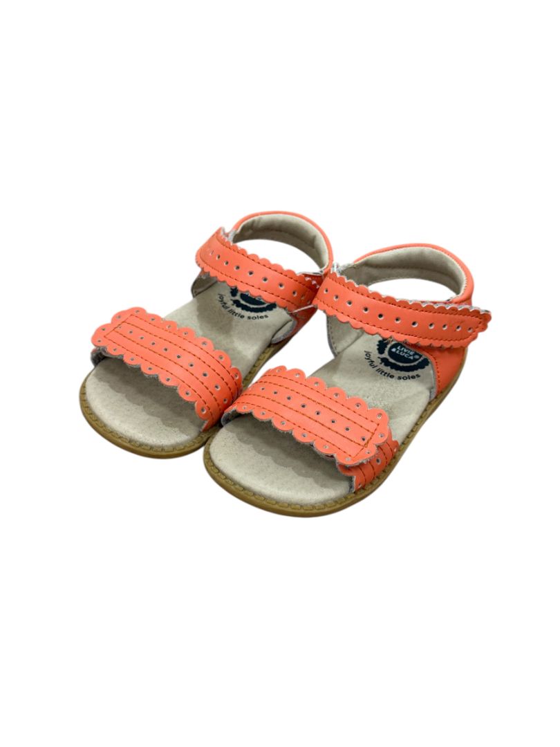 LEATHER EYELET SANDALS
