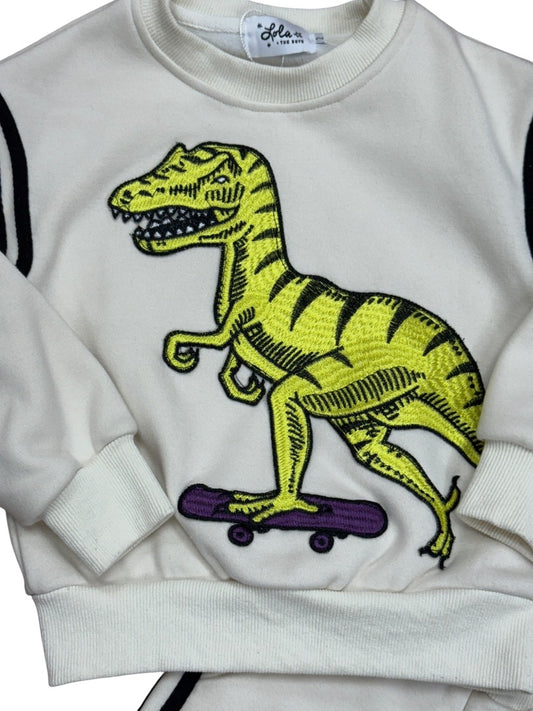 L/S DINO SWEATSHIRT & SWEATPANTS