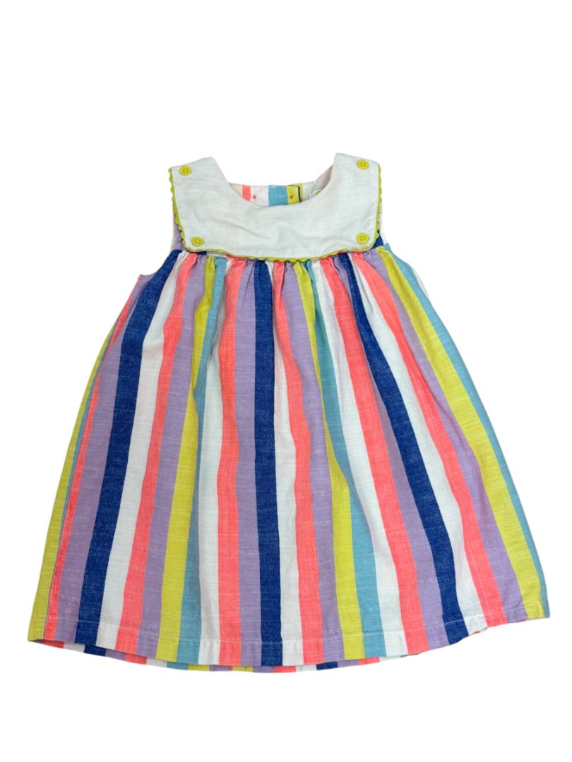 S/L LINEN STRIPED DRESS