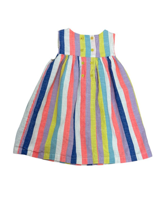 S/L LINEN STRIPED DRESS