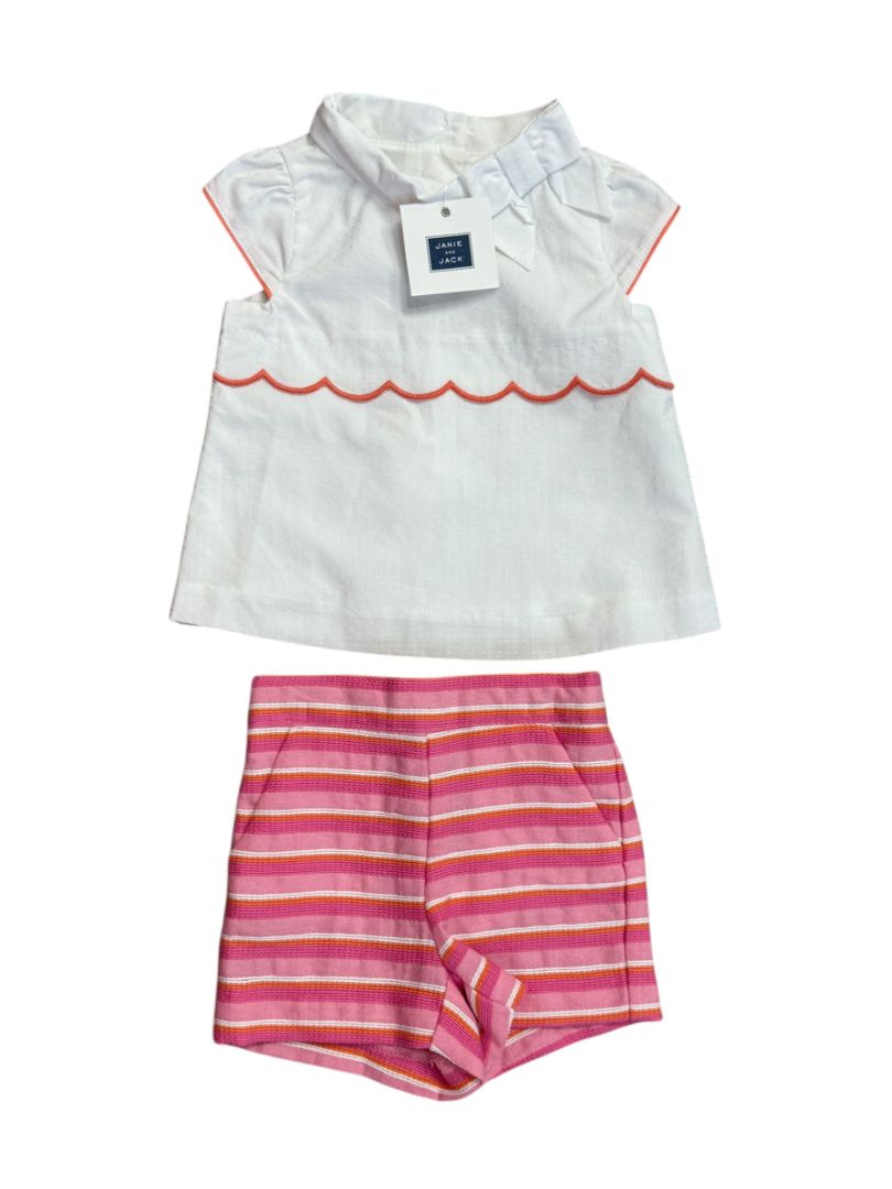 NEW S/L SCALLOP TOP & SHORTS