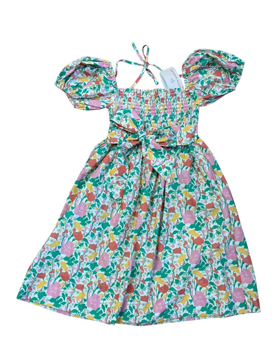 NEW PUFF SLEEVE FLORAL SMOCKED DRESS