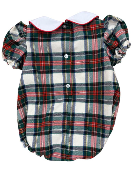 S/S AIKEN PLACE PLAID BEDFORD BUBBLE ROMPER