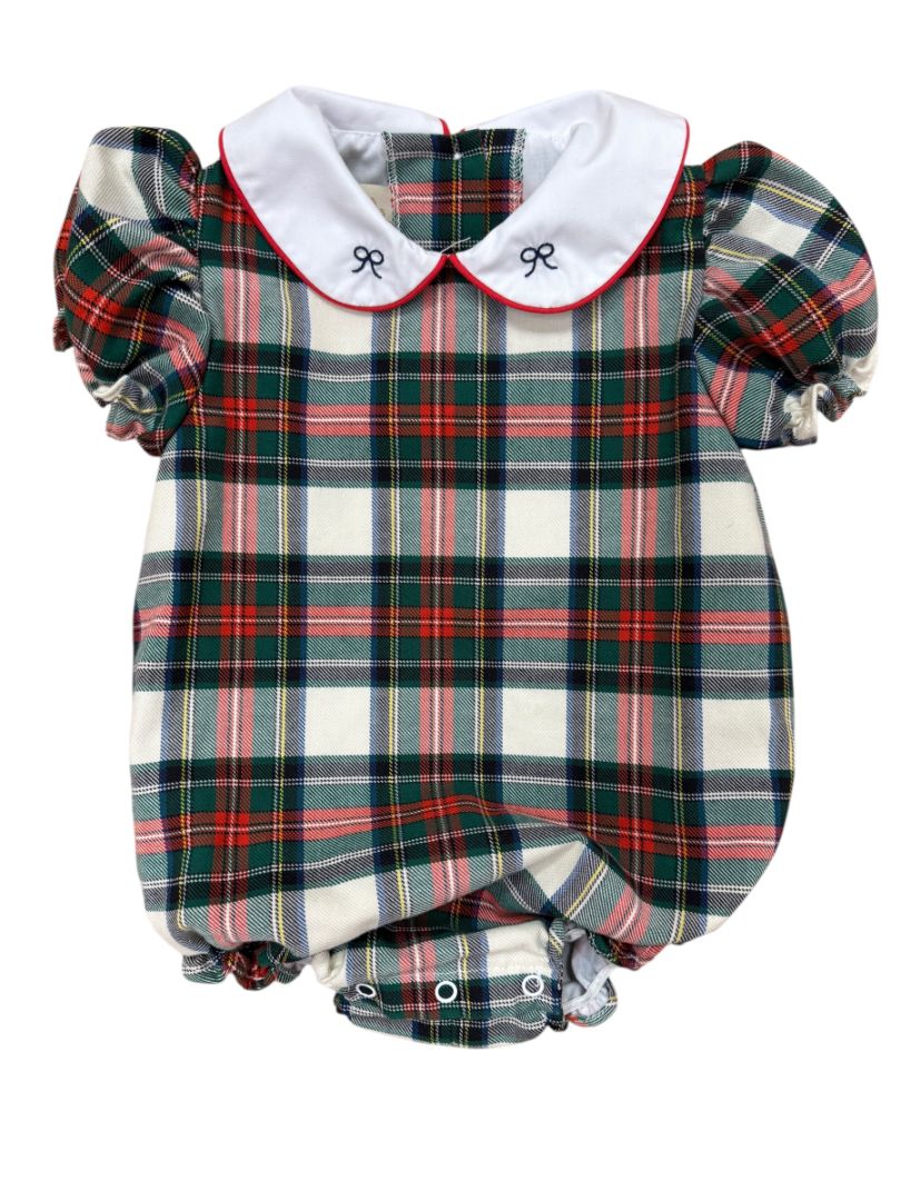 S/S AIKEN PLACE PLAID BEDFORD BUBBLE ROMPER