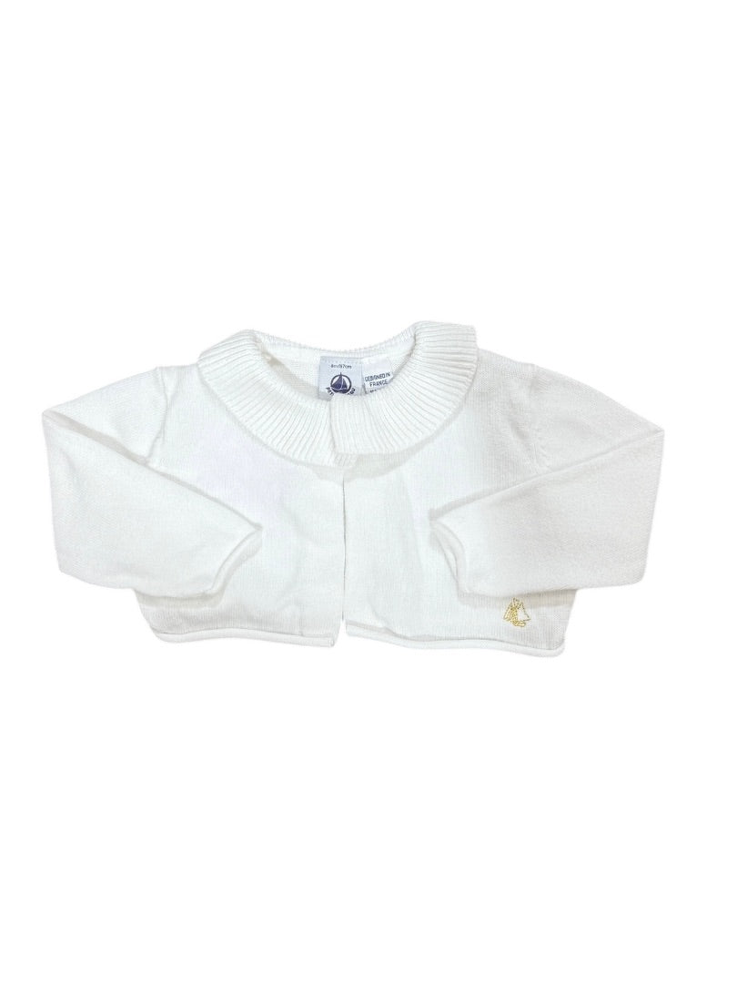 L/S RUFFLE KNIT CARDIGAN