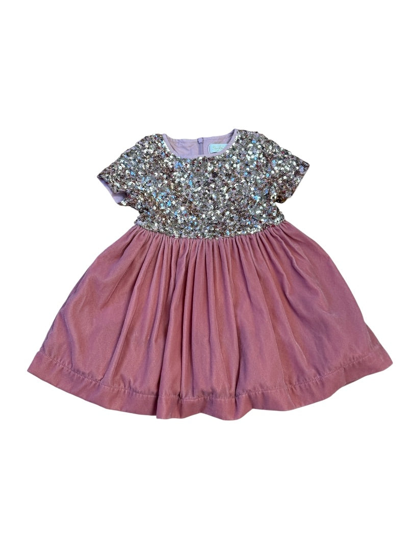 S/S SEQUIN VELVET PARTY DRESS