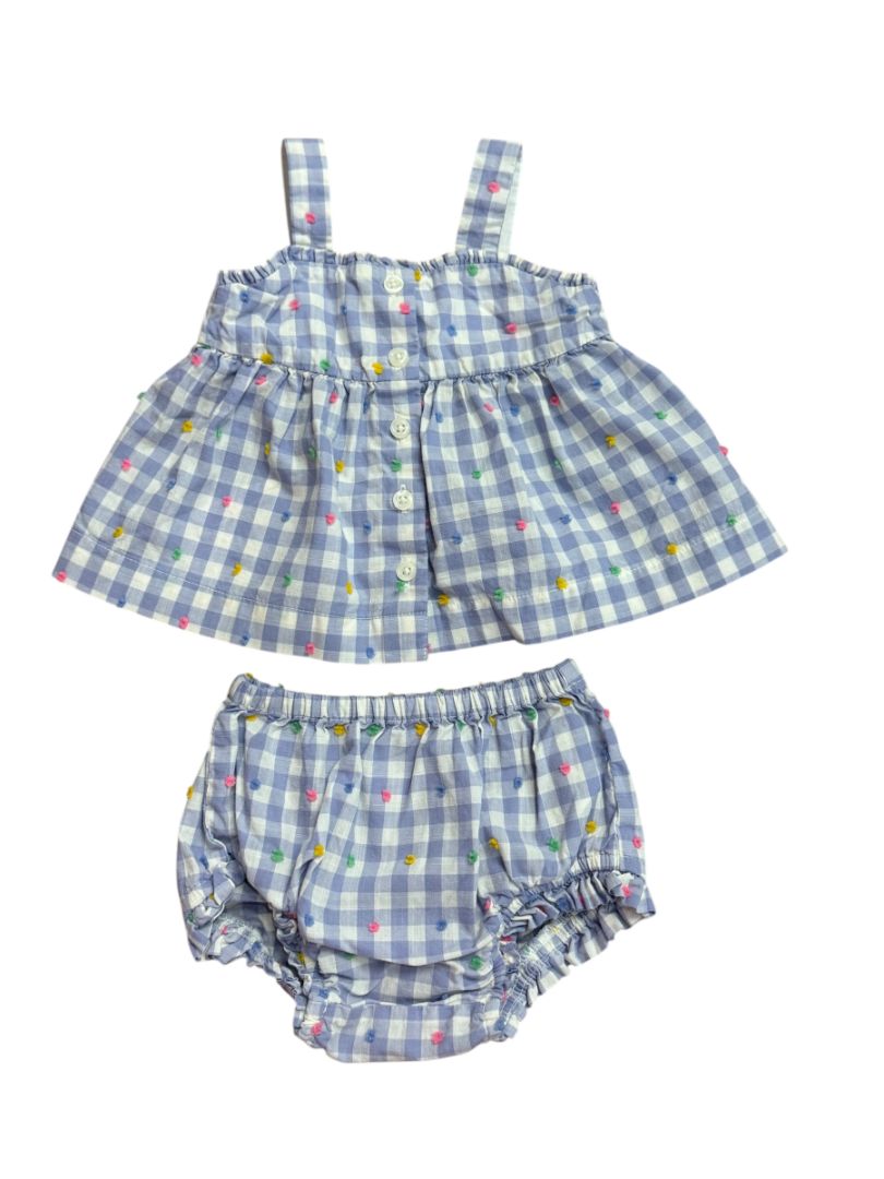 S/L SWISS DOT TOP & BLOOMERS