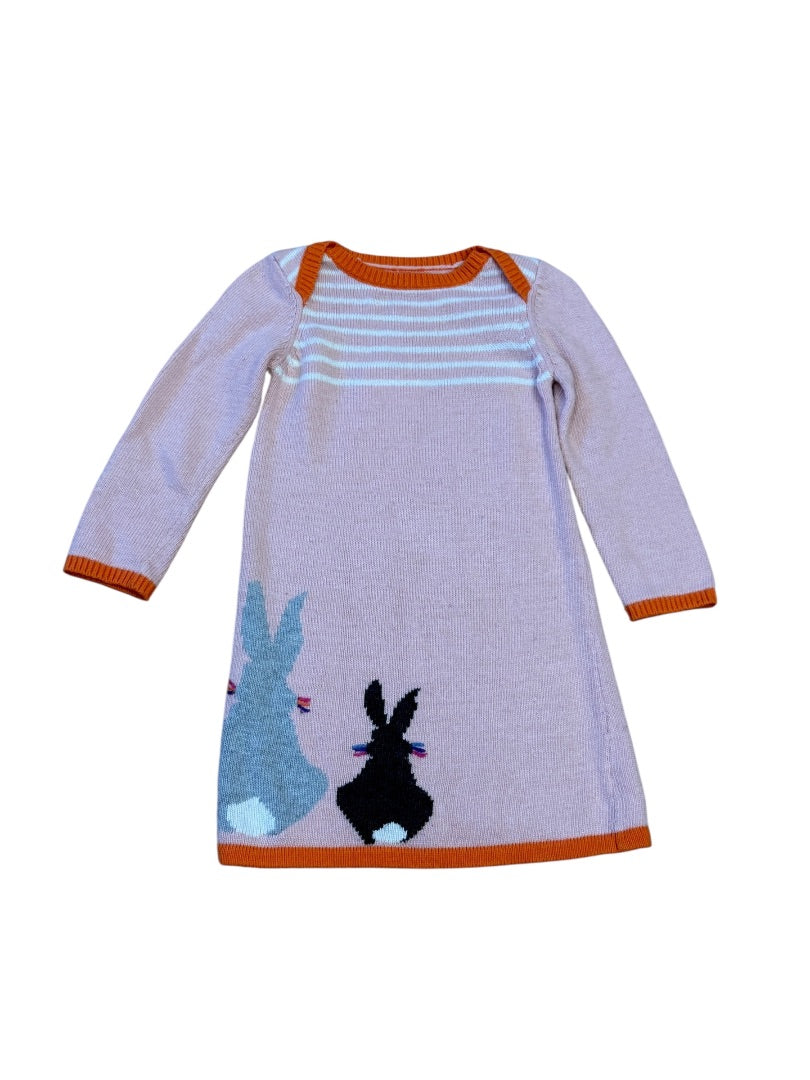 L/S BUNNY SWEATER DRESS