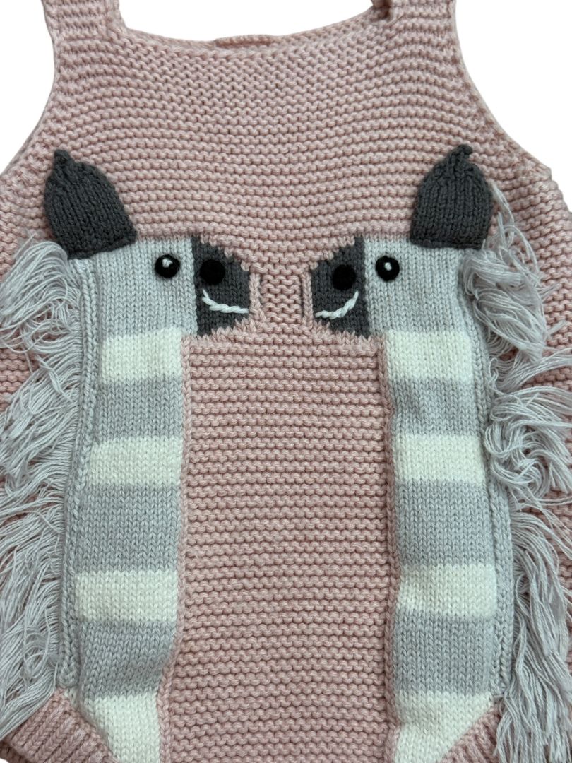 S/L ZEBRA KNIT ROMPER