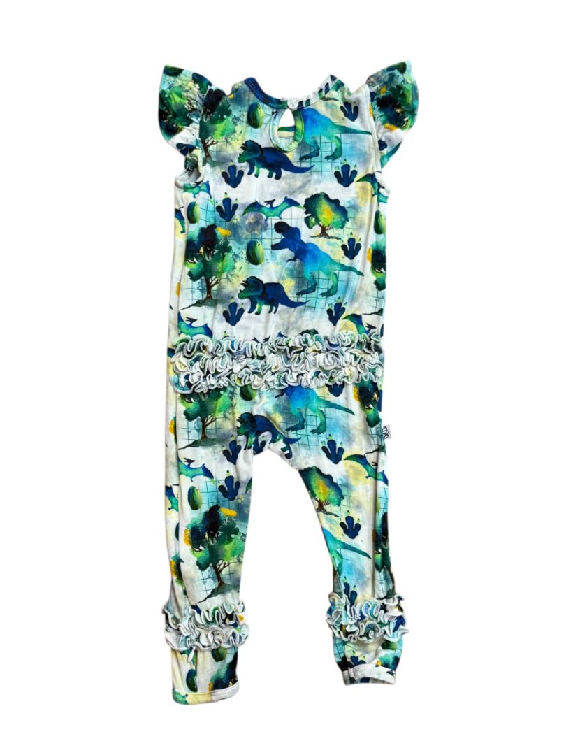 FLUTTER DINO RUFFLE JUMPSUIT