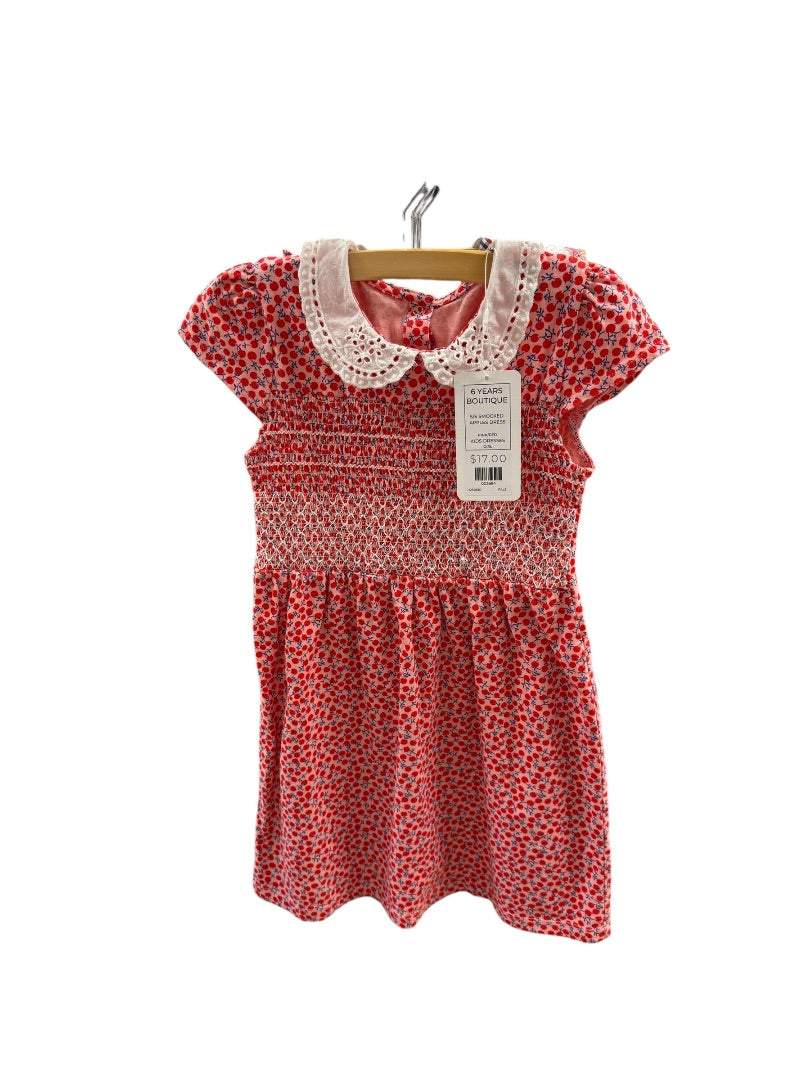 S/S SMOCKED APPLES DRESS