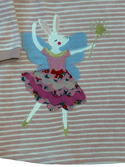 L/S BUNNY BALLERINA VELOUR DRESS