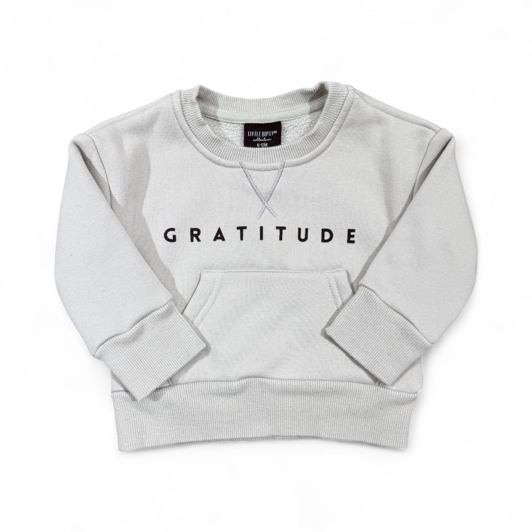 L/S "GRATITUDE" FLEECE PULLOVER