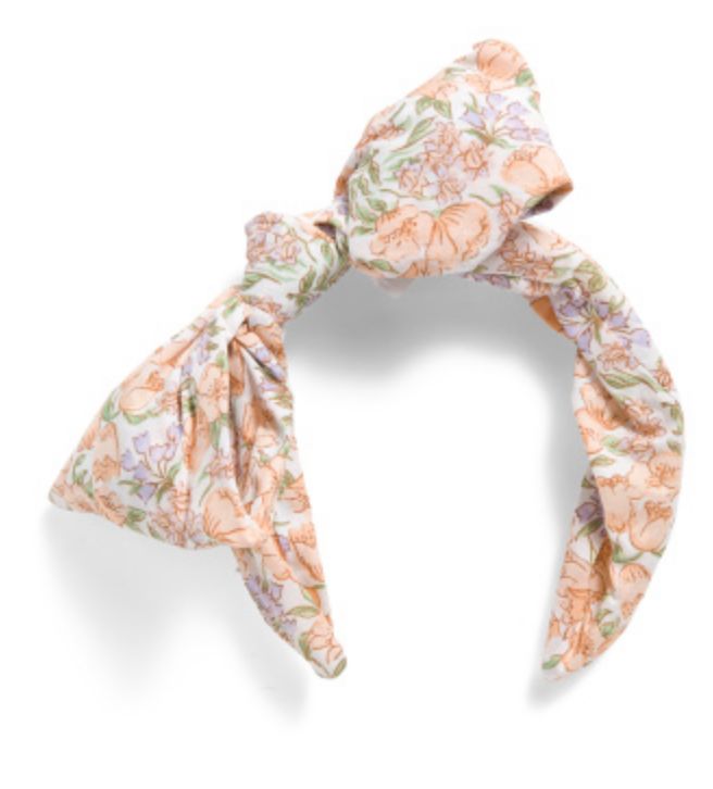 NEW FLORAL BOW HEADBAND