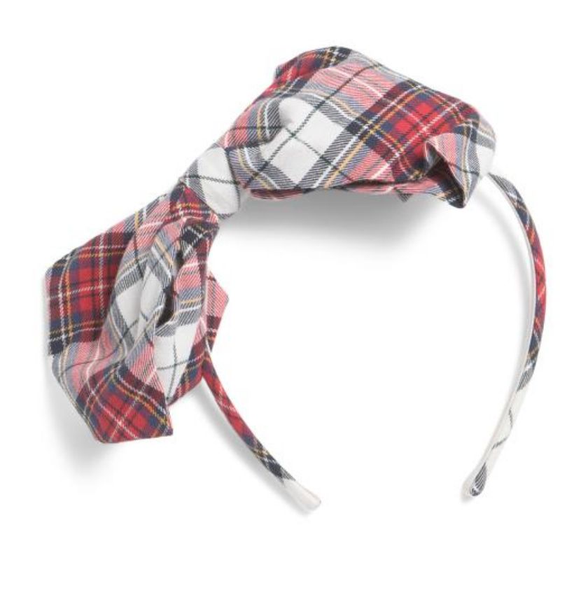NEW PLAID BOW HEADBAND