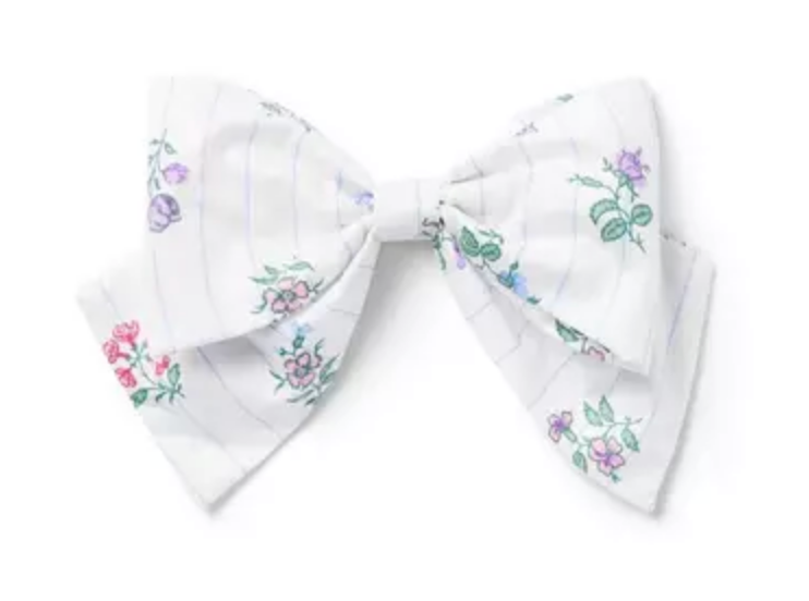 NEW FLORAL BOW CLIP
