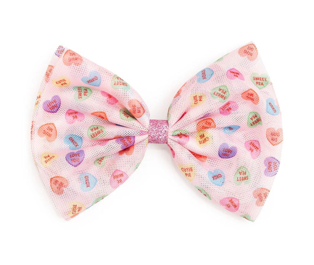 NEW CANDY HEARTS CLIP BOW