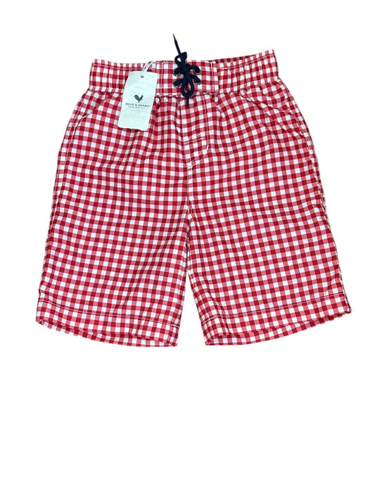 NWT GINGHAM SWIM TRUNKS