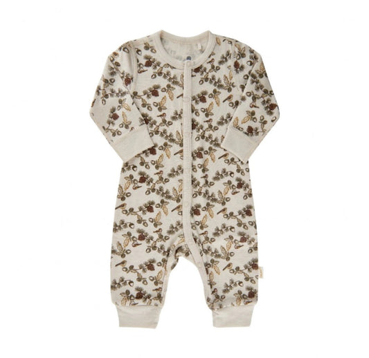 L/S LEAVES MERINO WOOL JUMPSUIT