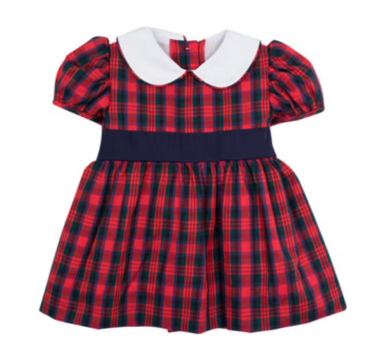 S/S PELHAM MANOR PLAID CINDY LOU SASH DRESS