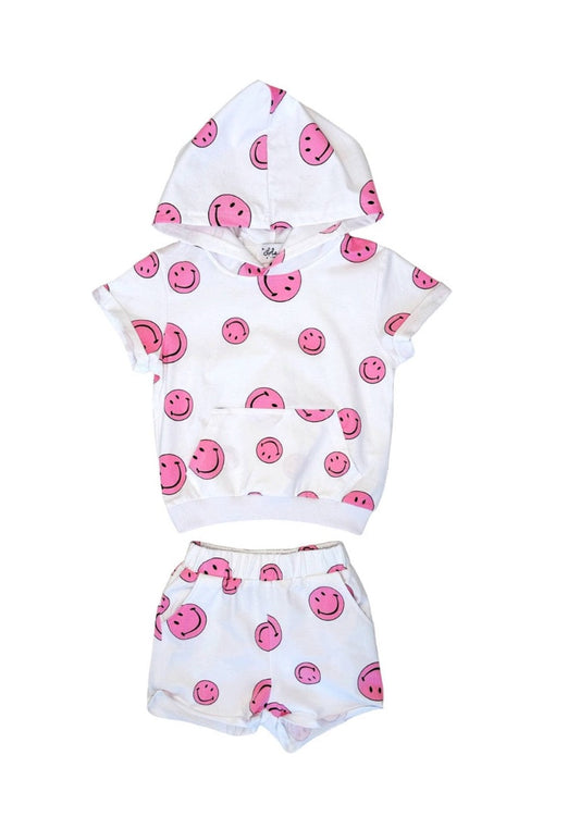S/S SMILEY FACE HOODIE & SHORTS