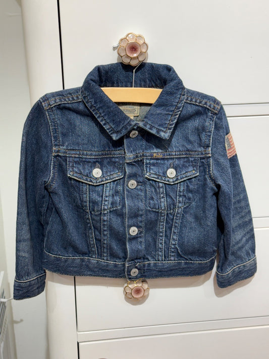L/S AMERICAN FLAG DENIM TRUCKER JACKET