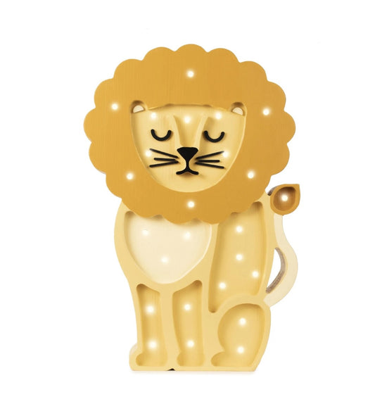 WOODEN LION LAMP (RET $255)