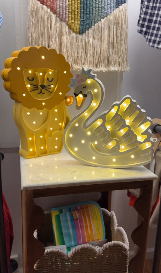 WOODEN LION LAMP (RET $255)