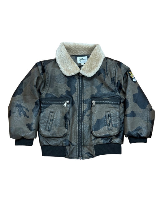 L/S CAMOUFLAGE ZIP BOMBER JACKET