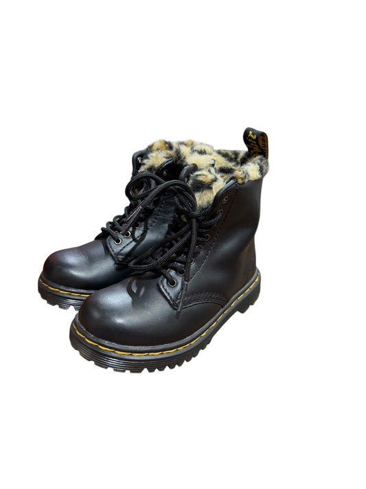 1460 LEATHER LEOPARD FAUX FUR BOOTS