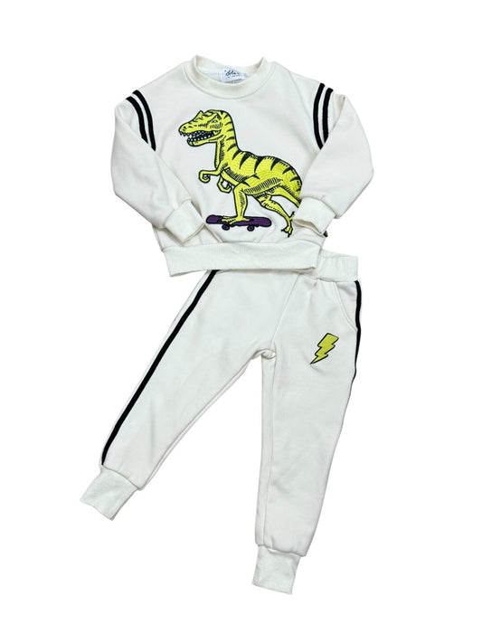 L/S DINO SWEATSHIRT & SWEATPANTS