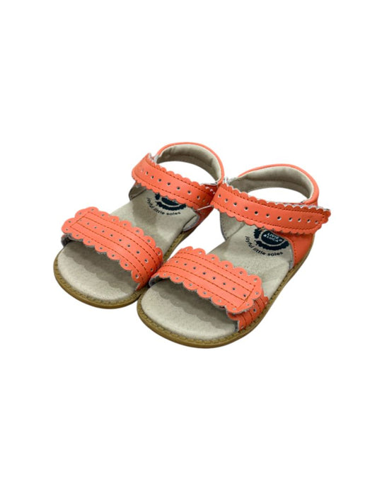 LEATHER EYELET SANDALS