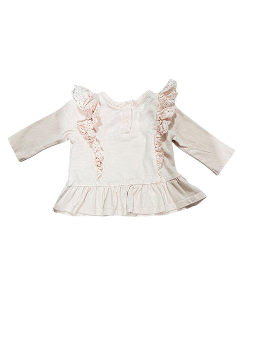 L/S EYELET RUFFLE TOP & FLORAL LEGGINGS