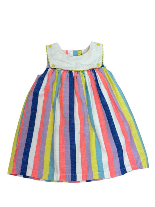 S/L LINEN STRIPED DRESS