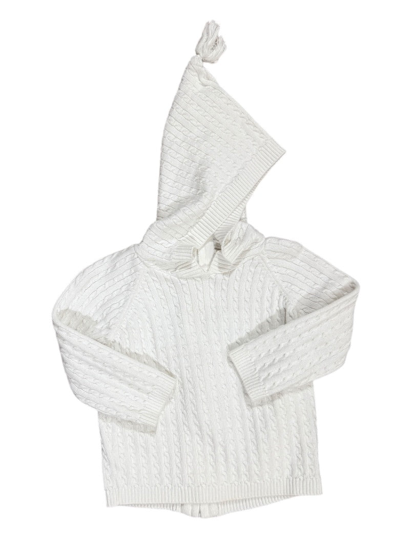 L/S ZIP BACK HOODED SWEATER