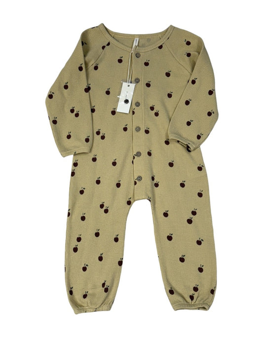 NEW L/S APPLES WAFFLE KNIT JUMPSUIT