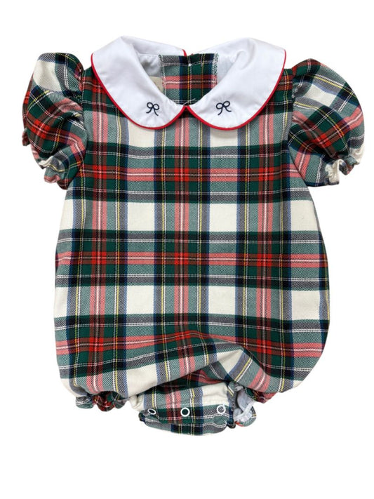 S/S AIKEN PLACE PLAID BEDFORD BUBBLE ROMPER