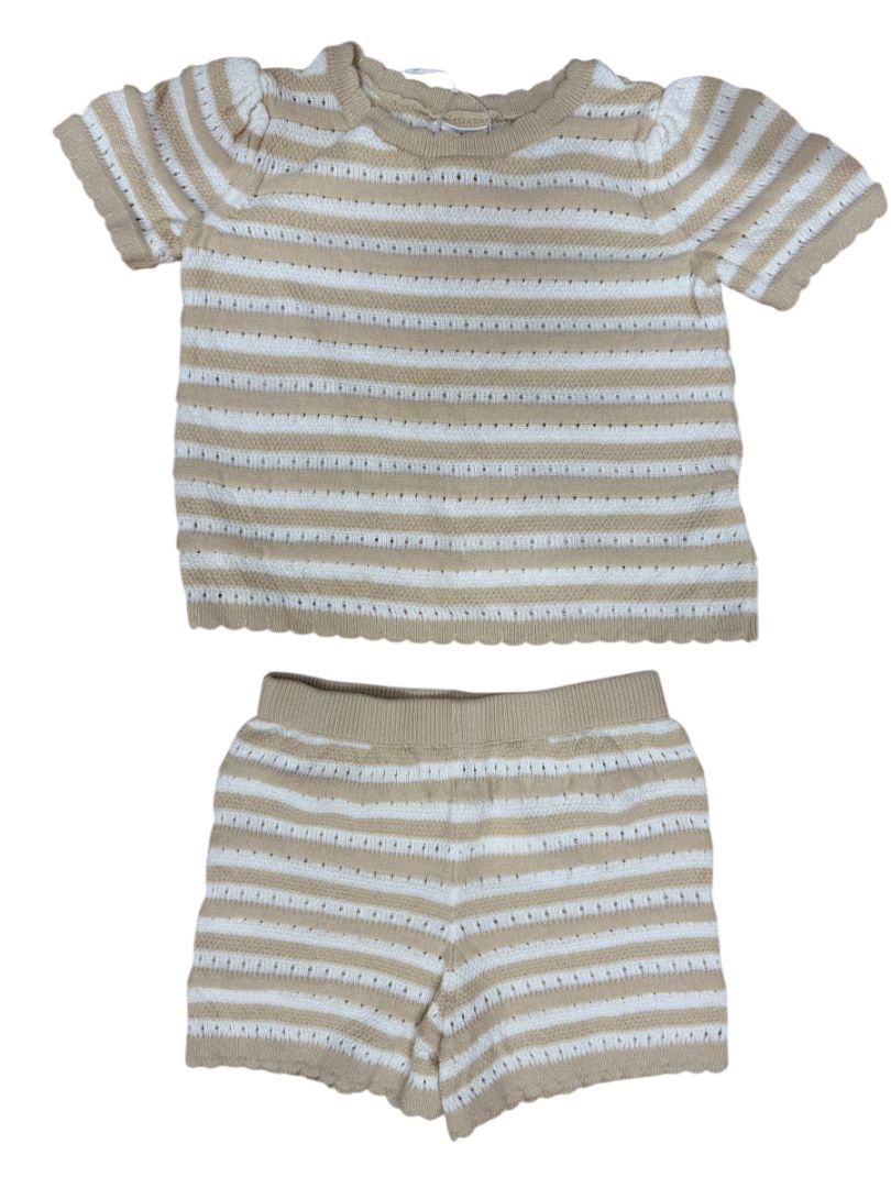 S/S KNIT POINTELLE TOP & SHORTS