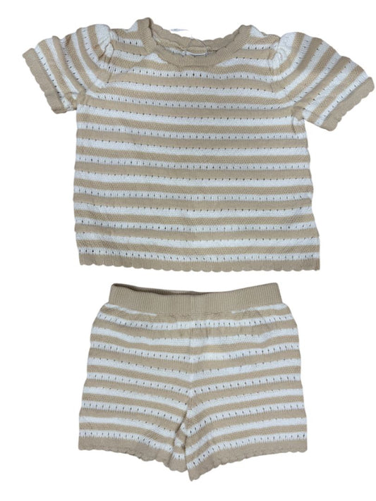 S/S KNIT POINTELLE TOP & SHORTS