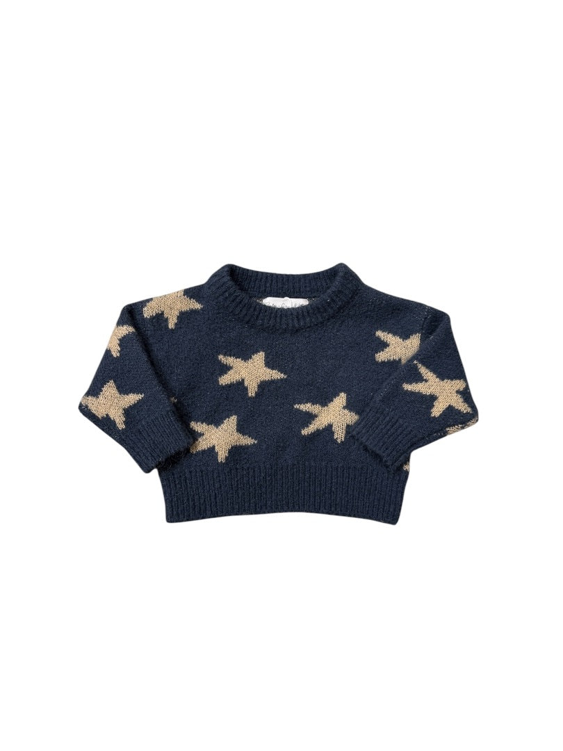 L/S STAR KNIT CREWNECK SWEATER & BLOOMERS
