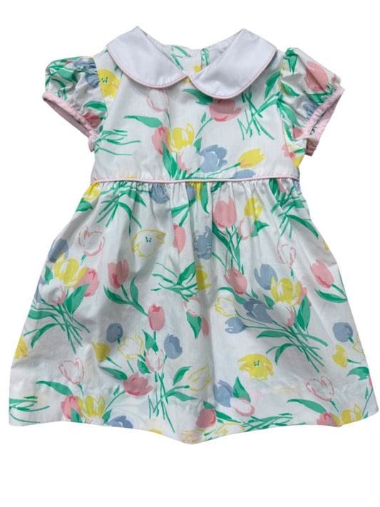 S/S ELIZABETHTOWN TULIPS CINDY LOU SASH DRESS