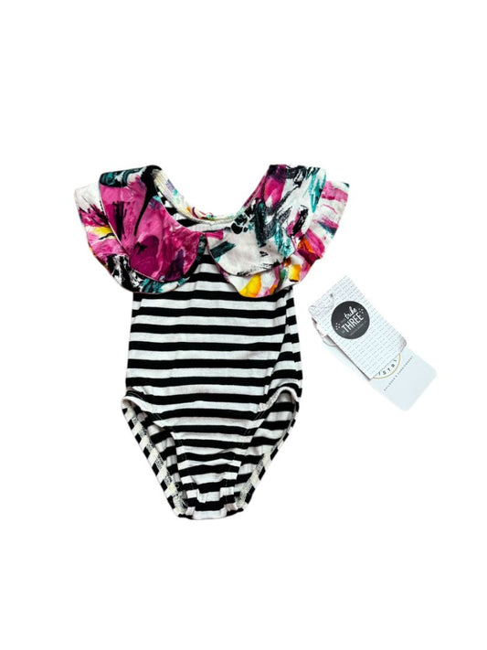 NEW STRIPED FLORAL BODYSUIT