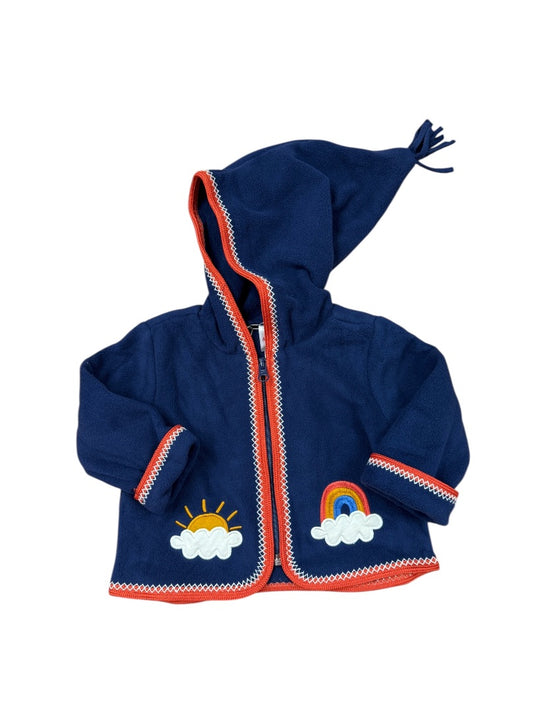L/S EMBROIDERED RAINBOW FLEECE JACKET