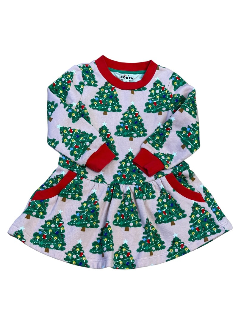 L/S CHRISTMAS TREE SWEATSHIRT DRESS