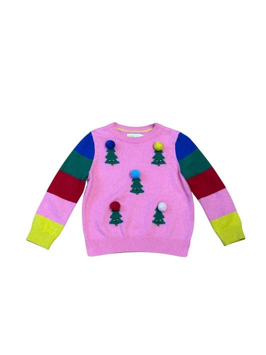 L/S CHRISTMAS TREE POM POM SWEATER